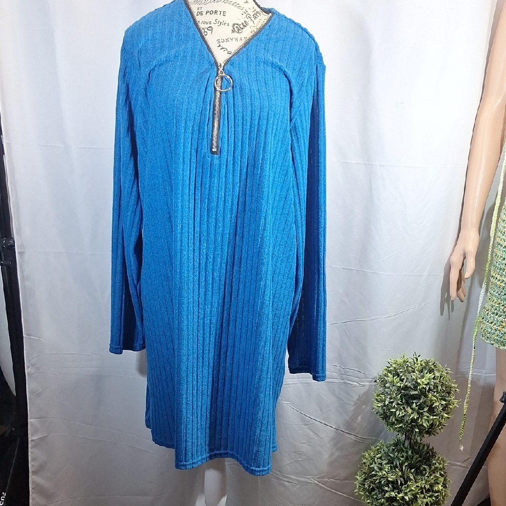 Vibrant Blue Long Sleeve Dress